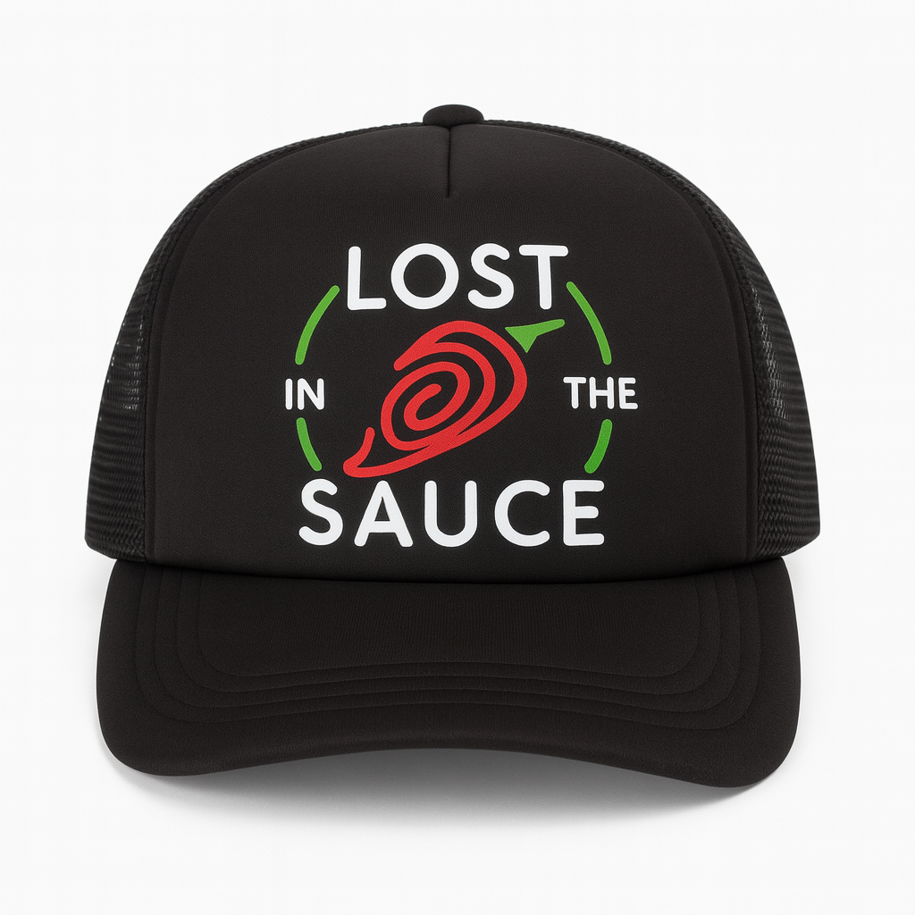 Lost in the Sauce Trucker Hat — Classic Black